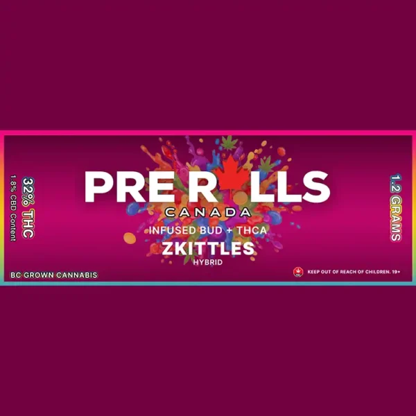 Infused Pre Roll – Zkittles – THCA – 1.2g (Hybrid)